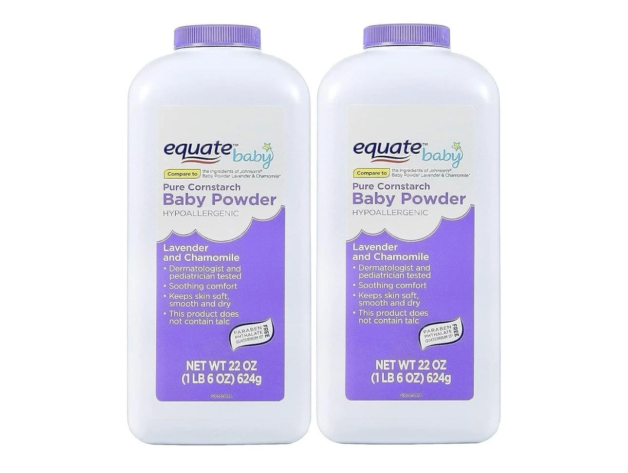 Equate Cornstarch Baby Powder Lavender Chamomile 22 oz No Talc Hypoallergenic
Opens in a new window