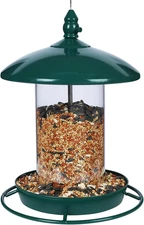 Metal Bird Feeder for outside Hanging,Wild Bird Feeders for Cardinal, Large Roof