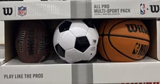 Wilson multi pro pack  football-basktball-soccer