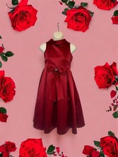 Cinderella Couture Little Girls Red/Berry Party Special Occasion Dress Size 10
