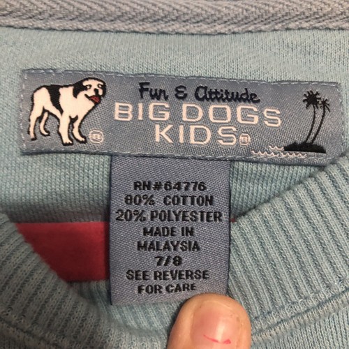 Big Dogs Miss Bee Havin Girls Blue Sweatshirt Size 7/8 - Picture 5 of 8