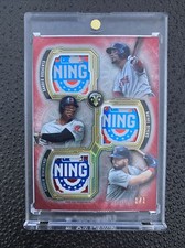 2020 Topps Triple Threads Relic Ruby 1/1 Devers Benintendi Bogaerts Open Day