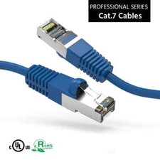 15Ft CAT7 Shielded SSTP 600MHz Ethernet Network Booted Cable Blue