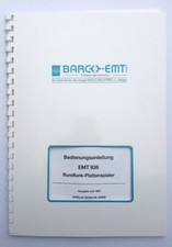 Original NOS EMT 938 Instruction Manual NEW German/English