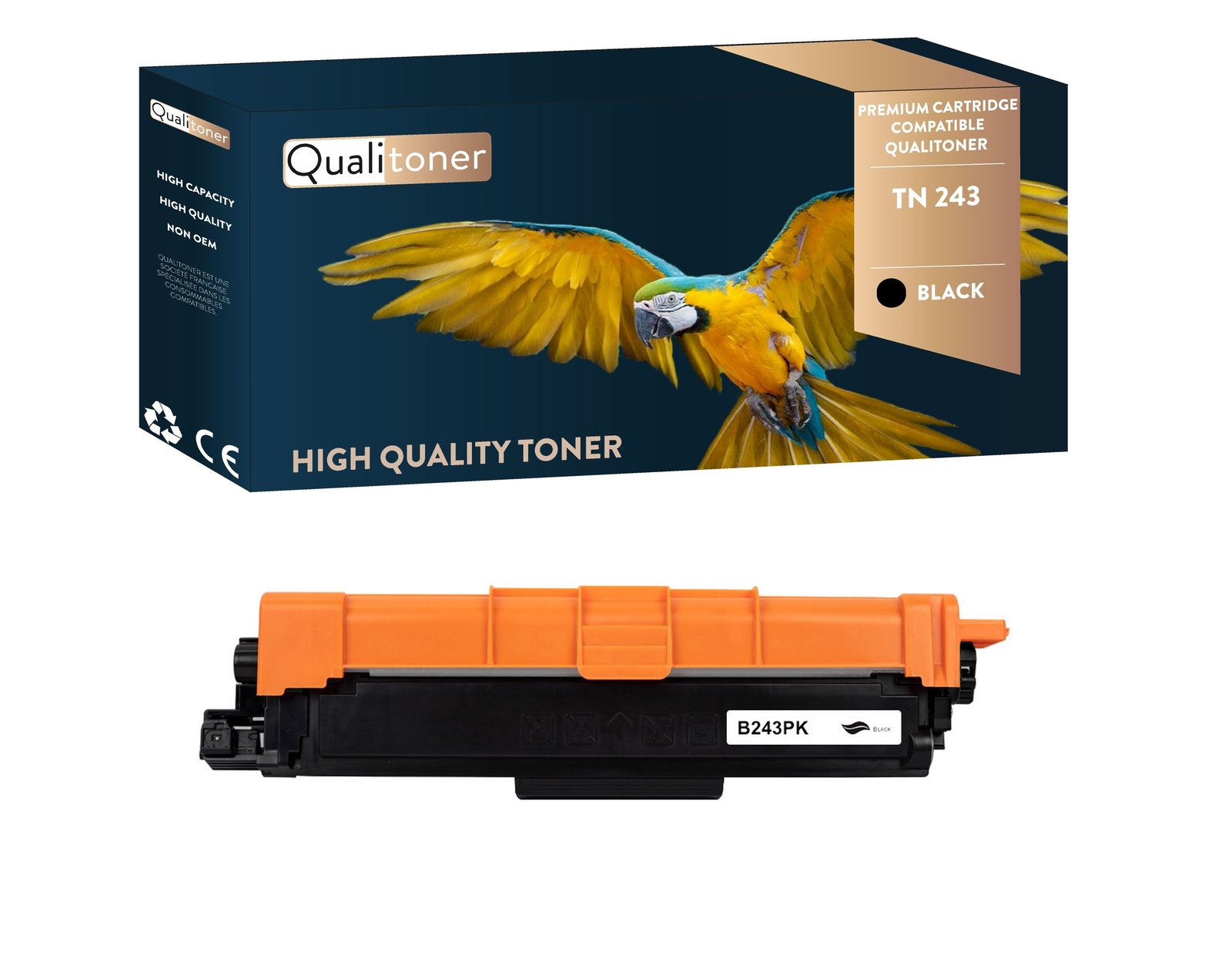 Toner TN243 Noir compatible résoud les problèmes d'impression pâles