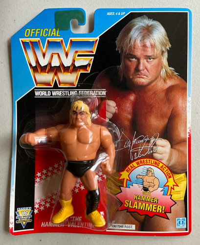 WWF Hasbro Greg The Hammer Valentine Wrestling Fig...