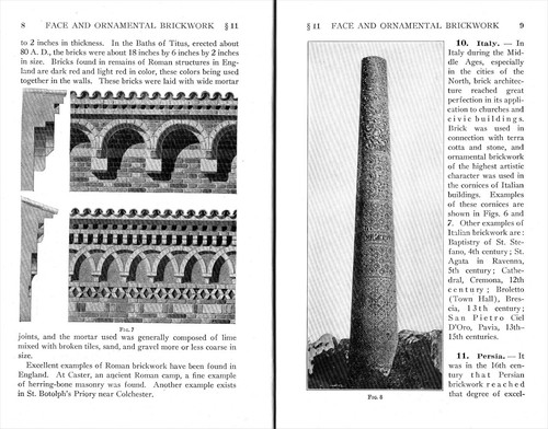 1922 Face and Ornamental BRiCKWoRK w color pics! – all PAGE SCANS only - Picture 4 of 5