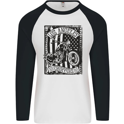 LA Choppers Motorrad Motorbike Biker Herren L/S Baseball T-Shirt