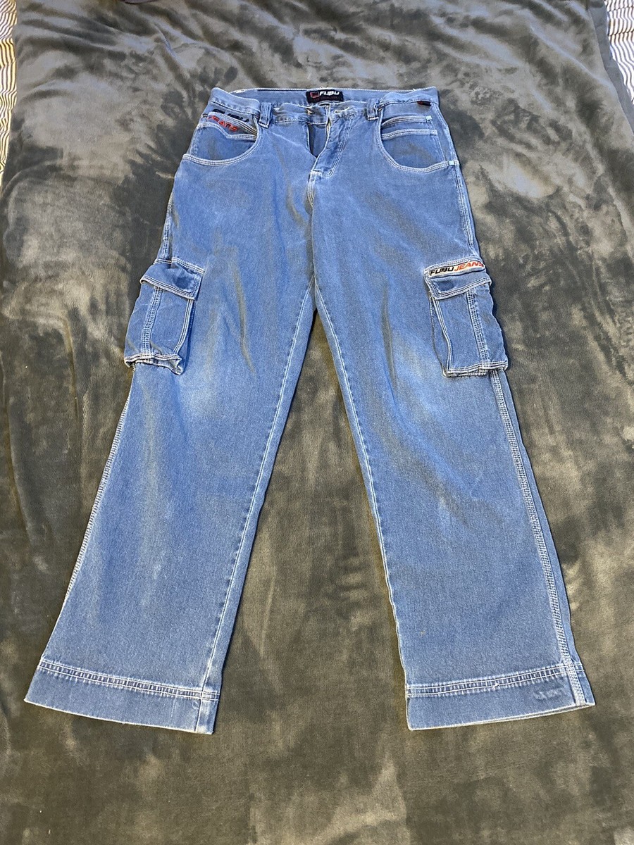 Vtg FUBU Jeans 31/34 Denim Carpenter Cargo The Collection | eBay