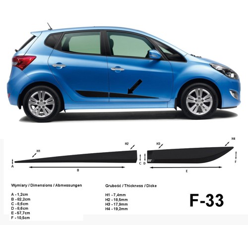 Spangenberg Seitenschutzleisten Schwarz - Für Nissan Pulsar Ab 2014