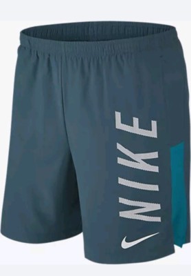 Neu Nike Herren Flex LAUFSHORTS Dri Fit grüne Grafik (klein) 8'' 943365 425
