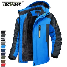 Men's Winter Ski Snow Jacket Warm Fleece Lined Outdoor Work Coat Waterproof Coat