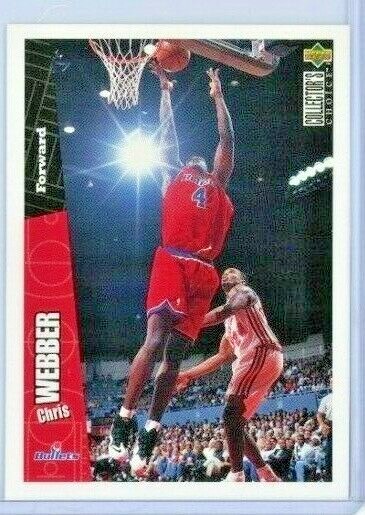 1996-97 COLLECTOR'S CHOICE CHRIS WEBBER #163 - Hall of Fame - Bullets - MINT