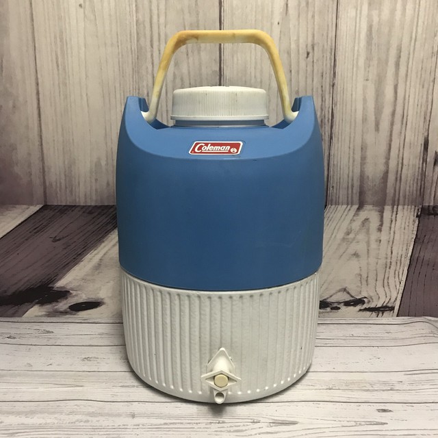 Vintage 1979 Coleman 2 Gallon Blue White Water Cooler Jug W/ Spout