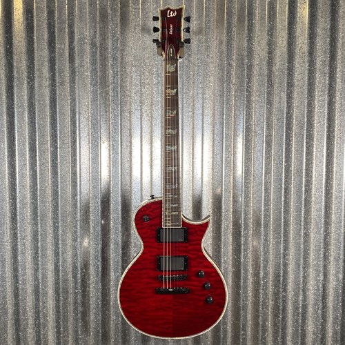 ESP LTD EC-1000 See Thru Black Cherry Guitar LEC1000STBC #0399 Used - Picture 2 of 10