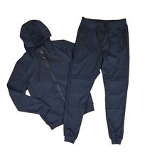 Men  s Solid Fleece Tech Set NAVY BLUE SMALL
