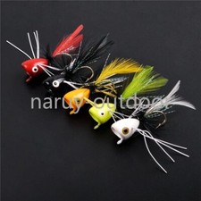 10-30pcs Fly Fishing Lures Bass Poppers Flies Topwater Trout Panfish Bass Salmon