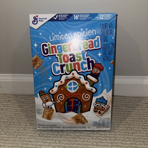 GINGERBREAD Toast Crunch 12 Oz Wheat Cinnamon Cereal LIMITED Edition - Picture 2 of 8
