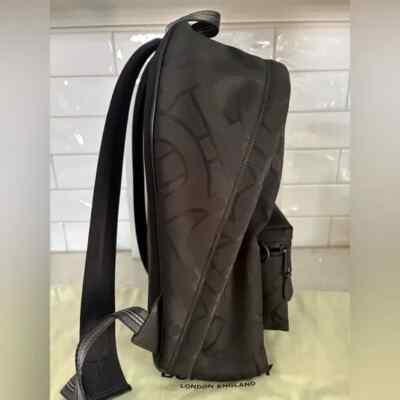 Burberry Black Backpack with Logo Nylon Backpack in Black - Men | Burberry® Official main image 4