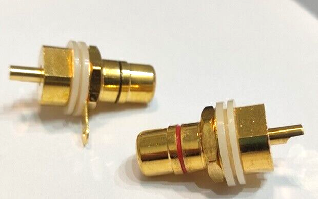 FURUTECH FP-900 G - Coppia Di Prese RCA Da Pannello Con Corpo In Ottone - Foto 10