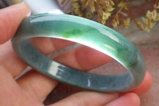 Certified Green Burma 100 Natural A JADE Jadeite Bangle Bracelet 54mm 607559