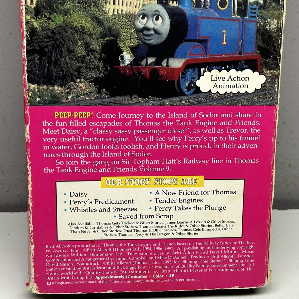 Thomas the Tank Engine & Friends Daisy & VHS 1993 Video Train RARE