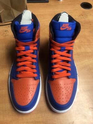 Nike Air Jordan 1 Retro High OG Knicks Blue Orange 555088 407 Size
