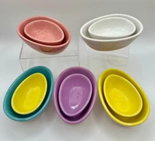 IQ Accessories ~ Egg-Shaped Nesting Dip Bowls ~ Set of 2 ~ Choose From 5 Colors!