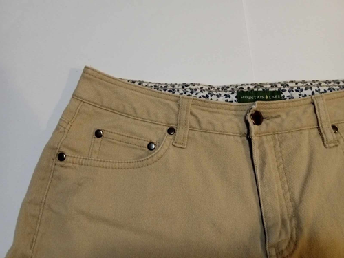 Mountain Lake Womens Beige Denim Chino Shorts Sz 8 - Picture 3 of 9