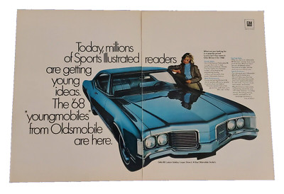 1968 OLDSMOBILE 88 ORIGINAL 2 PG PRINT AD AMERICAN MUSCLE CAR OLDS PERFORMANCE