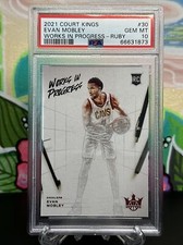 2021 Court Kings #30 Evan Mobley Works in Progress RUBY /149 RC PSA 10 *Low Pop*