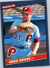 Greg Gross 1986 Donruss #163 Philadelphia Phillies