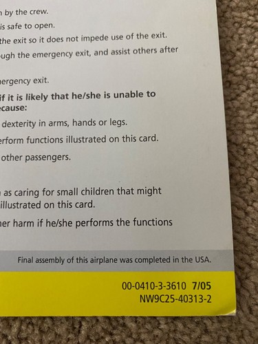 RARE NWA NORTHWEST AIRLINES SAFETY CARD DC9-30/40/50 - Picture 3 of 12