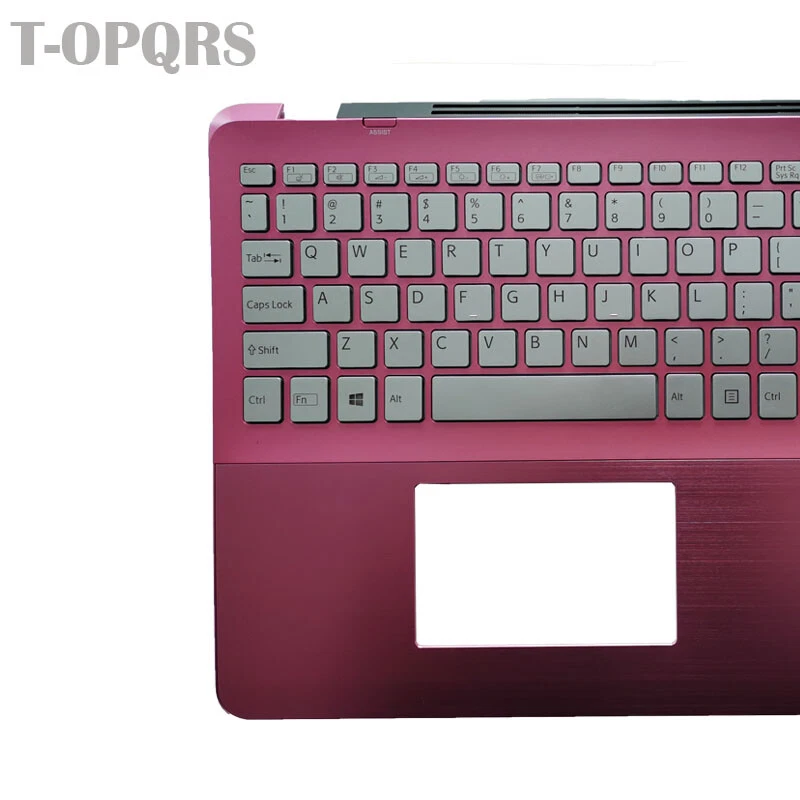 New For Sony VAIO SVF15A SVF15A1C5E Pink Palmrest & US Keyboard With Backlit - Image 2 of 4