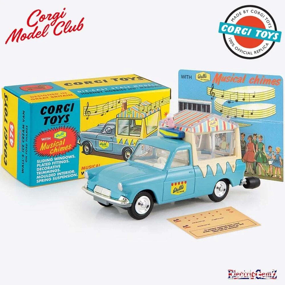 Corgi Model Club 474 Wall's Ice Cream Van on Ford Thames Chassis Musical Chimes - Image 2 of 4