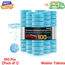 Car Windshield Washer Tablets, Washer Fluid Tablets Glass Cleaner, 100 Pcs...