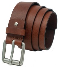 Ashford Ridge 38mm Full Leather Jeans Belt - Black or Tan (Medium - 2XL)