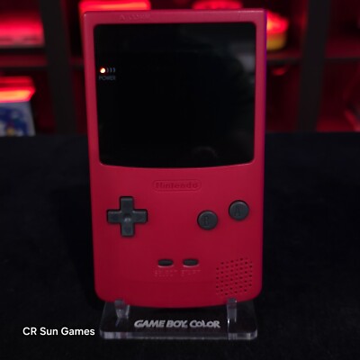 Berry Red Gameboy Color Console OLED Touch Screen GBC Game Boy | eBay