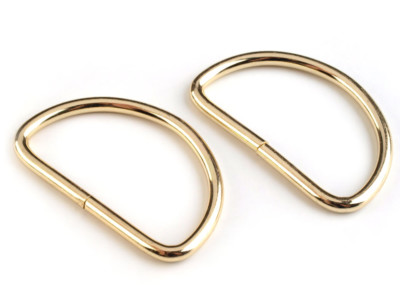 50 D-Ringe 40mm gold Taschenringe Halbringe