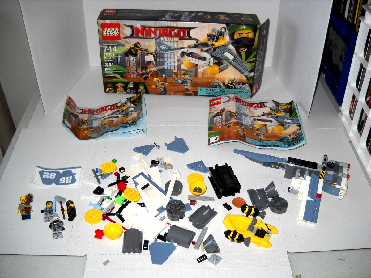 Lego 70609 The Ninjago Movie Manta Ray Bomber Incomplete w Instructions  Box