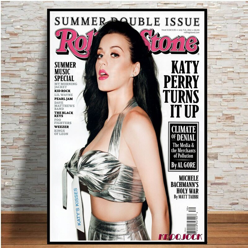 Toile imprimée Rolling Stone Katy Perry 50x70 en haute définition