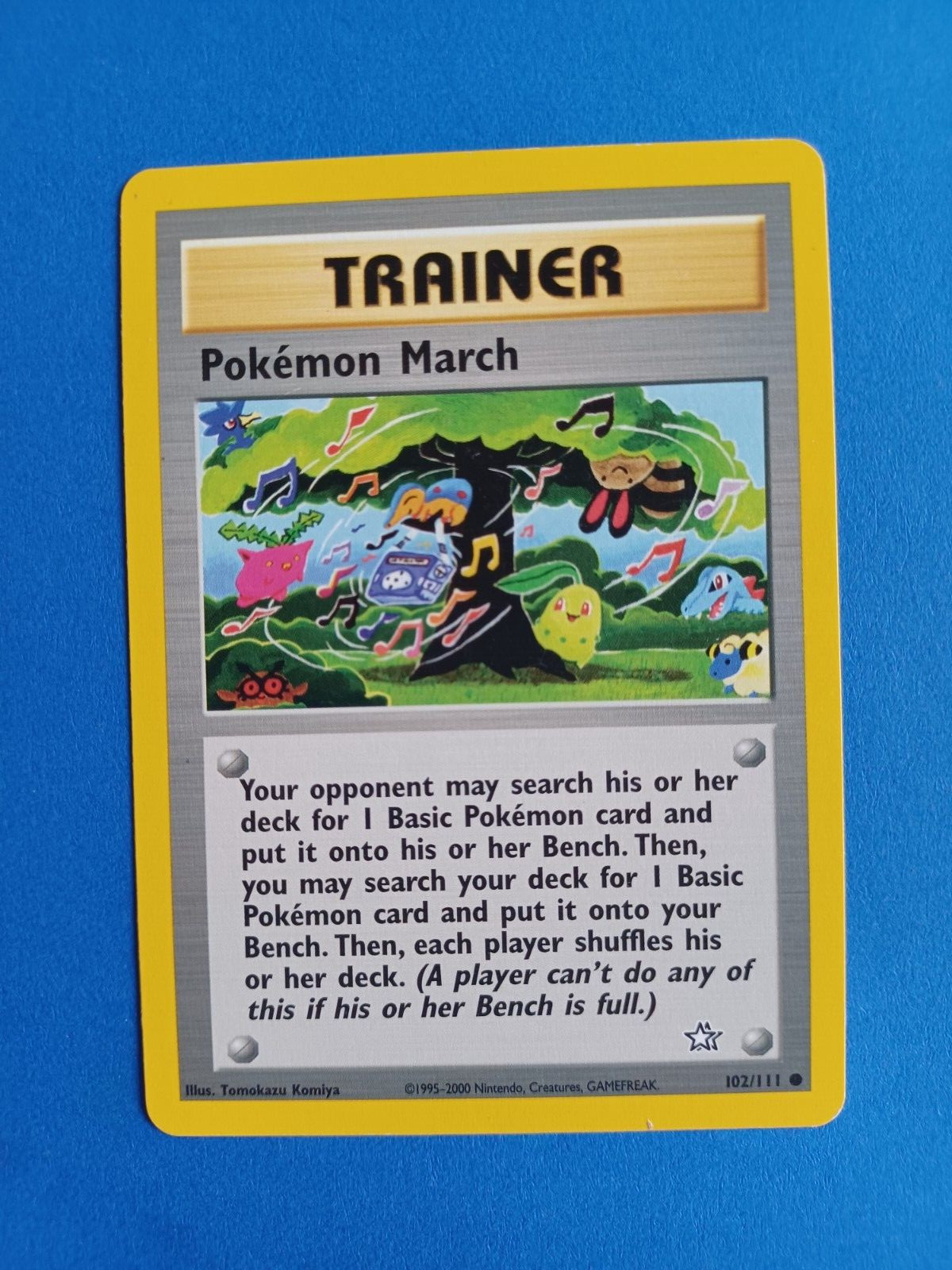 POKEMON NEO GENESIS UNLIMITED POKEMON MARCH #102/111 COMMON CLEAN UNPLAYED