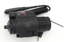 Black LED Flashlight Red Laser Sight w/Pressure Switch Picatinny Rail Mount