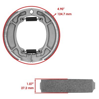 Front Brake Shoes For Yamaha DT175 (1974-1981) – Caltric Replacement Part