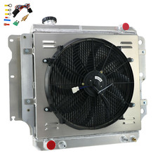 4rows Aluminum Radiator Shroud Fan Fit 87-06 Jeep Wrangler Tj Yj 4.0l L4 L6