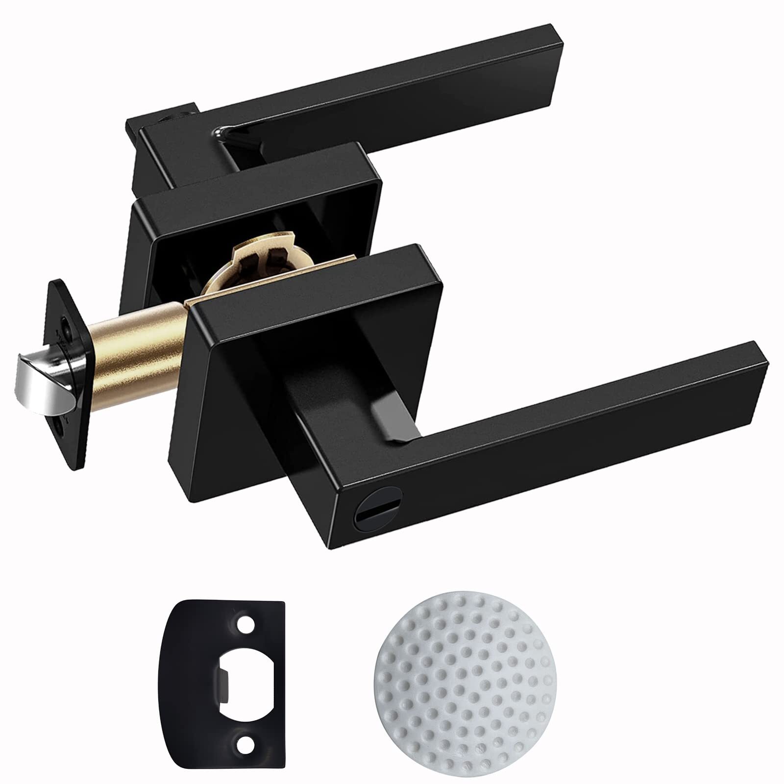Privacy Door Lever, Matte Black Door Handle Heavy Duty, Keyless Door Knobs fo...-image