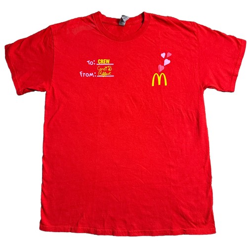 Authentic Cardi B Offset Crew 2023 McDonald’s Employee Red T Shirt Mens Large L - Picture 1 of 11