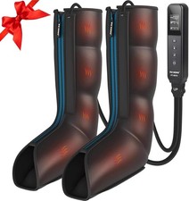 Leg Massager with Heat  Air Compression for Circulation, Pain  Swelling Relief