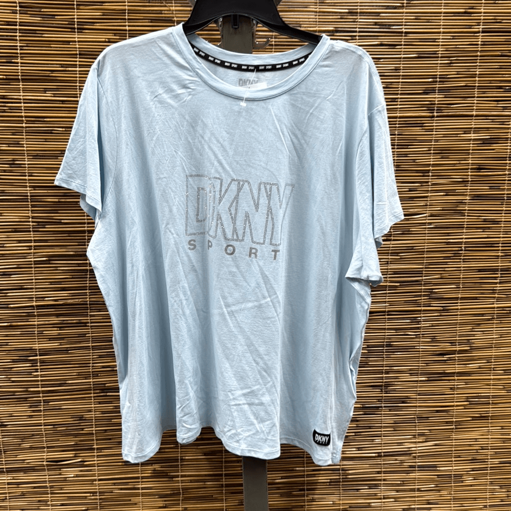 DKNY Women S Sport Logo T-Shirt Blue Size X-Large