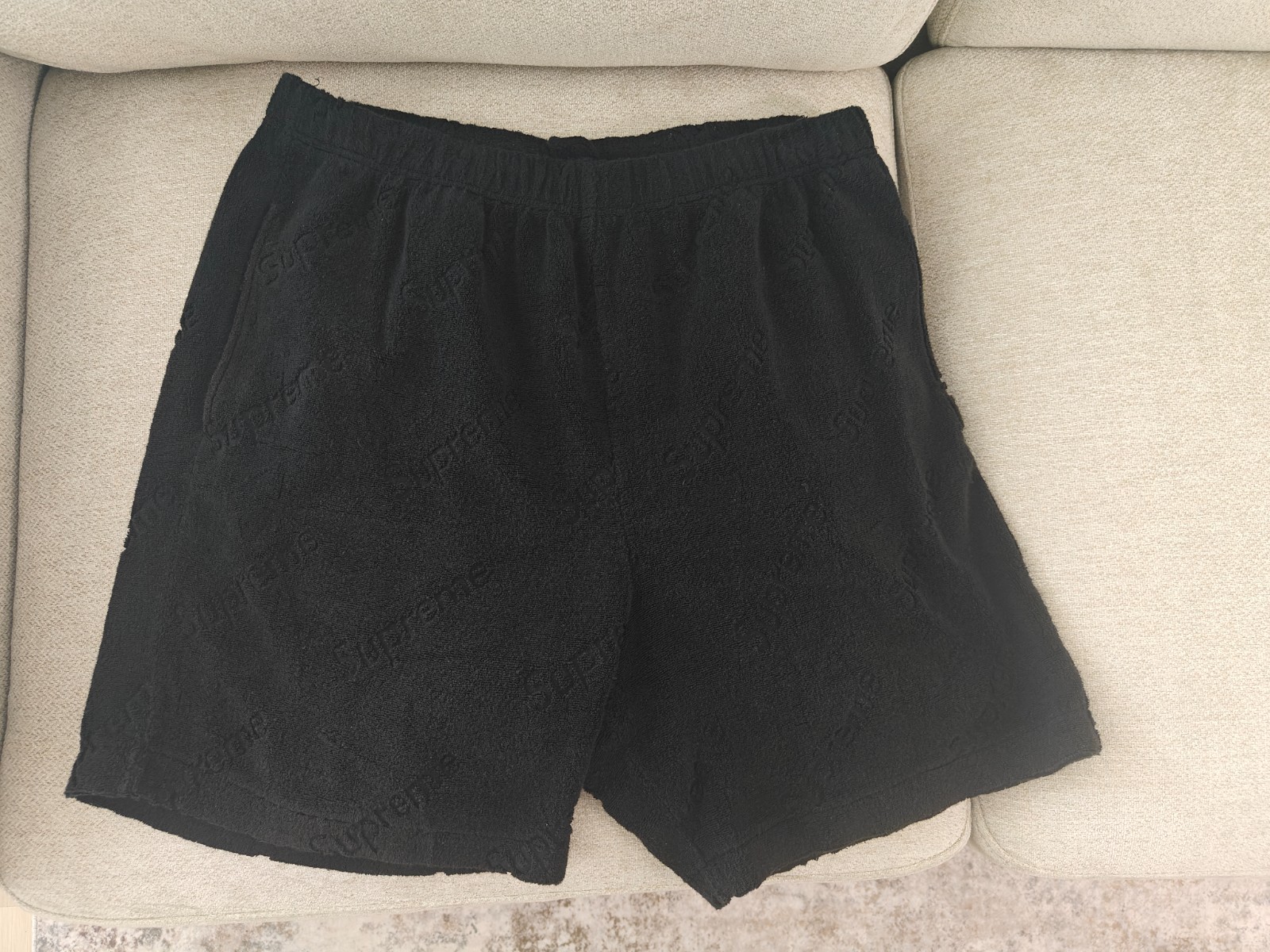 Supreme Terry Jacquard Logo Shorts in Black Box Logo … - Gem